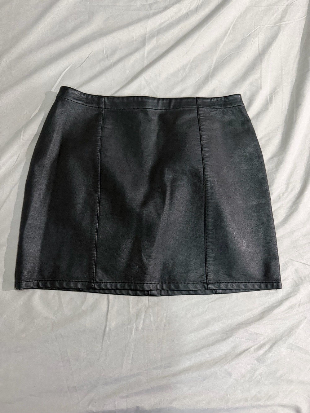 Forever 21 Black Faux Leather Mini Skirt